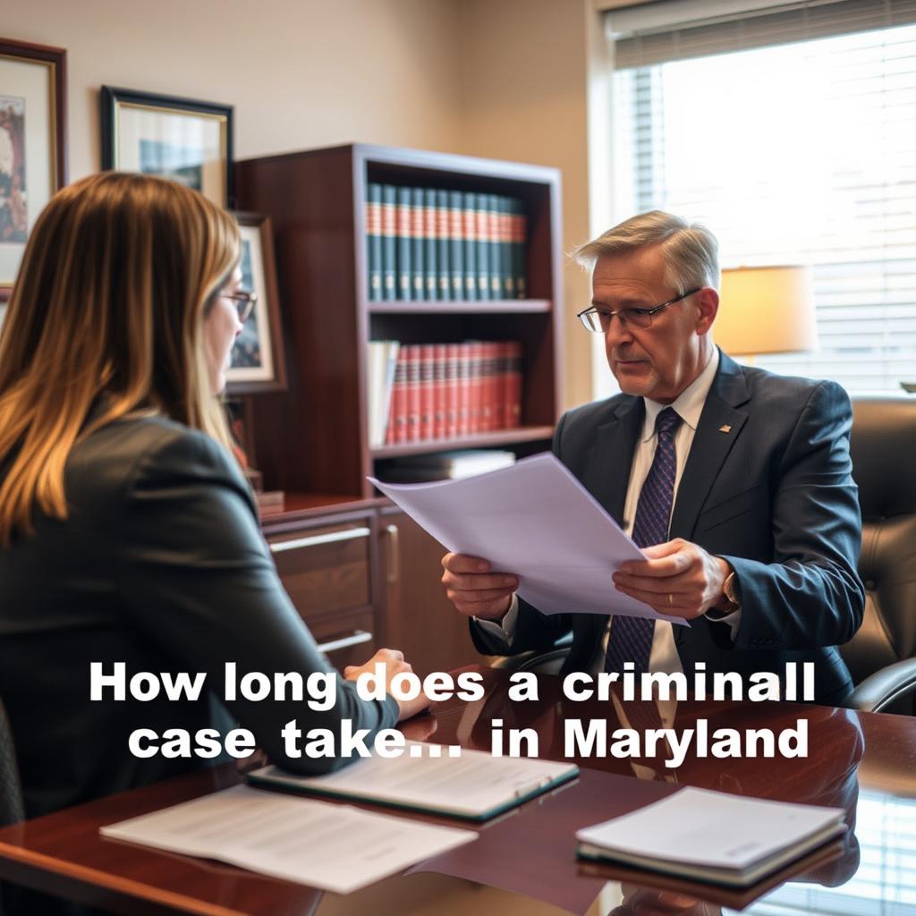 How long does a criminal case take in Maryland