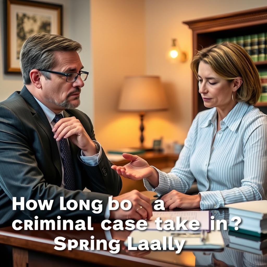 How long does a criminal case take in Spring Valley
