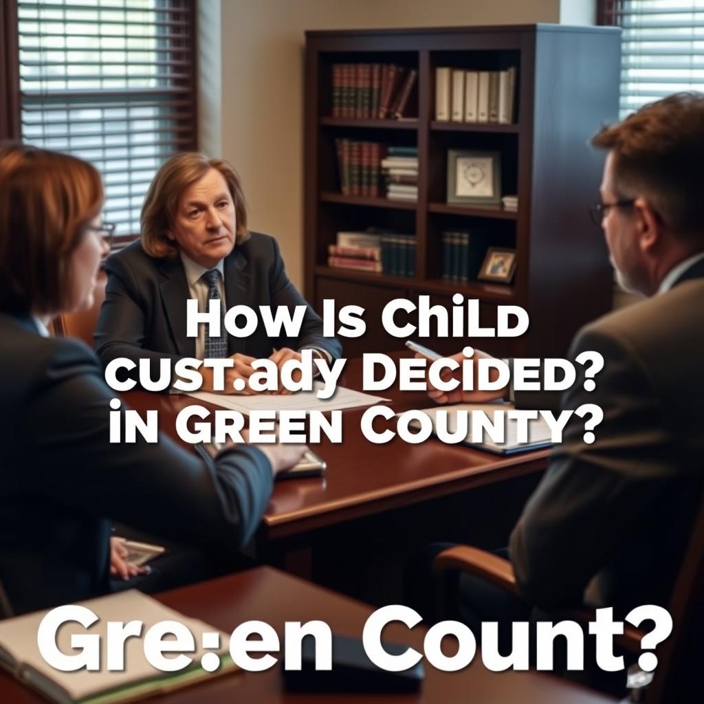 How is child custody decided in Greene County