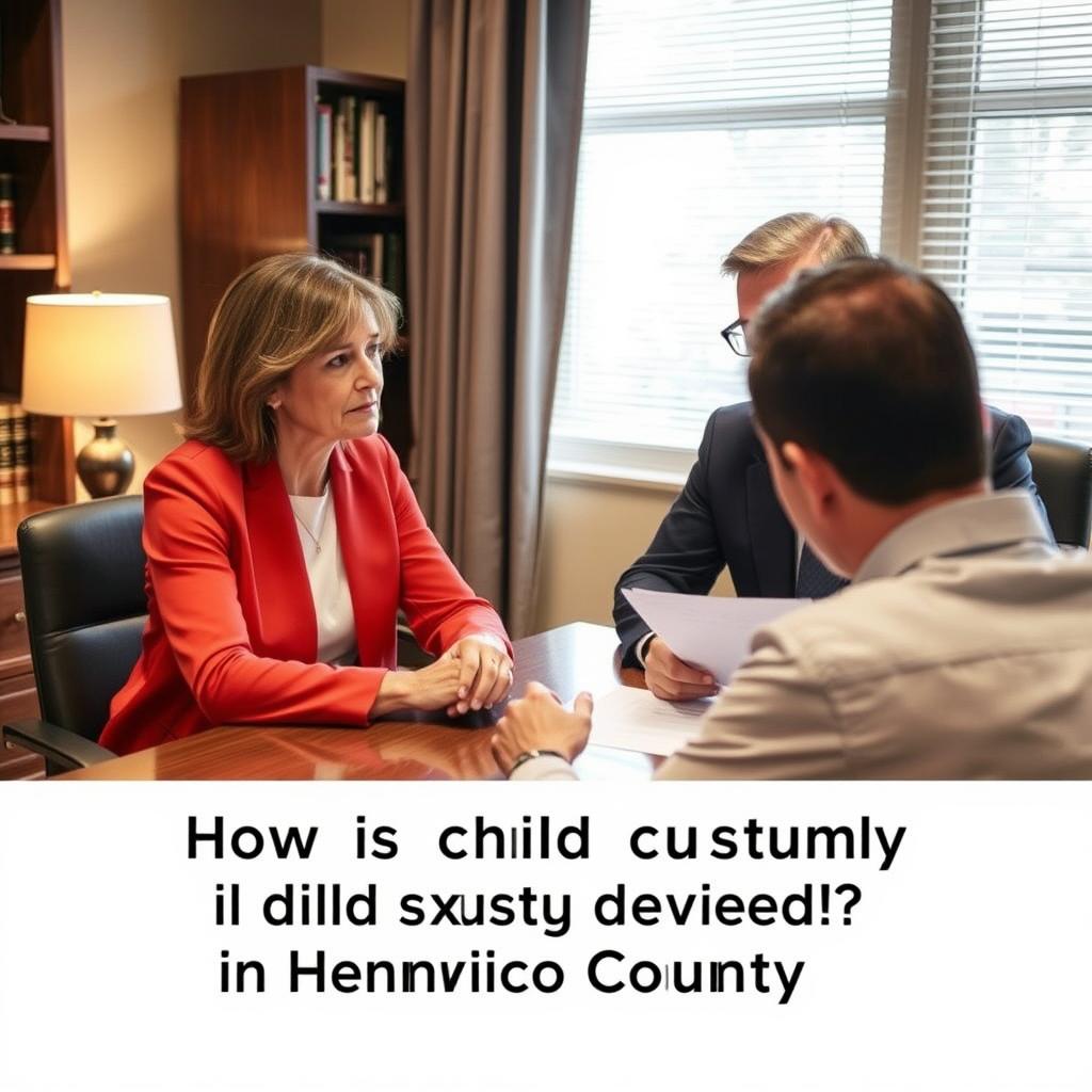 How is child custody decided in Henrico County